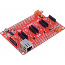 MIKROMEDIA PLUS FOR PIC32MX7 SHIELD; Multiadapter; Interface: CAN,Ethernet,UART; MIKROELEKTRONIKA