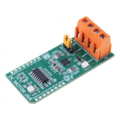 DC MOTOR CLICK; Click board; motor driver; PWM; 74HC4053,DRV8833RTY; 3.3/5VDC; MIKROELEKTRONIKA