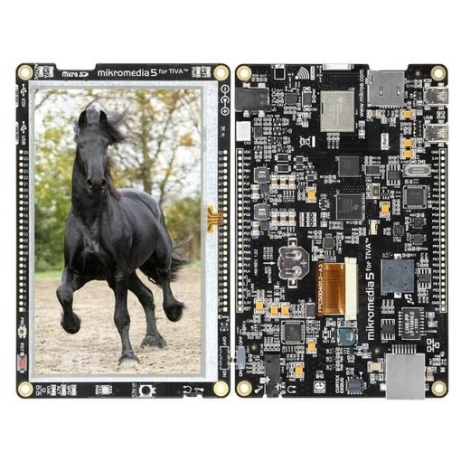 MIKROMEDIA 5 FOR TIVA SHIELD; Multiadapter; Interface: CAN,UART,USB; MIKROELEKTRONIKA