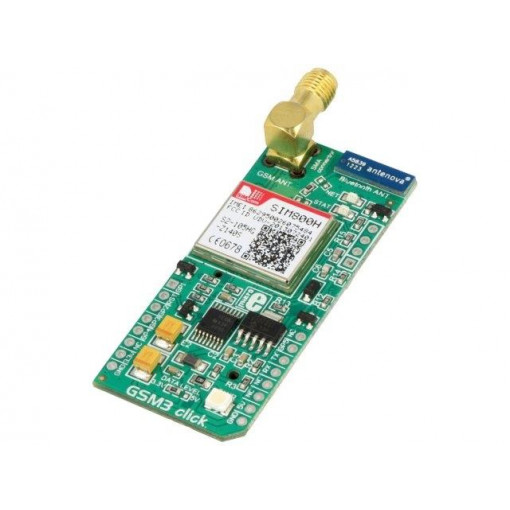 GSM3 CLICK; Click board; GSM/GPRS; GPIO,UART; SIM800H; 3.3/5VDC; MIKROELEKTRONIKA