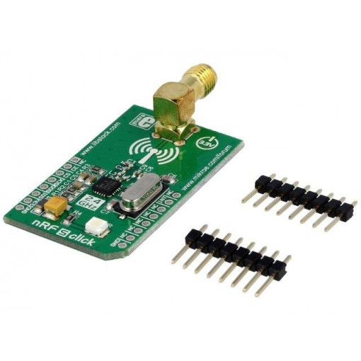 NRF S CLICK; Click board; RF transceiver; SPI; nRF24L01P; 3.3VDC; MIKROELEKTRONIKA