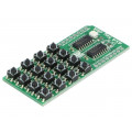 4X4 KEY CLICK; Click board; 16-button keypad; SPI; HC165AG; mikroBUS connector; MIKROELEKTRONIKA