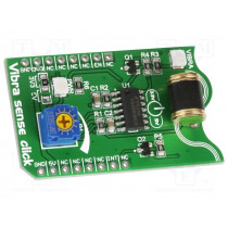 VIBRA SENSE CLICK; Click board; vibration sensor; GPIO; CD4093BCM; 3.3/5VDC; MIKROELEKTRONIKA