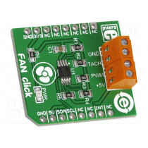 FAN CLICK; Click board; fan controller; I2C; EMC2301; 3.3/5VDC; MIKROELEKTRONIKA