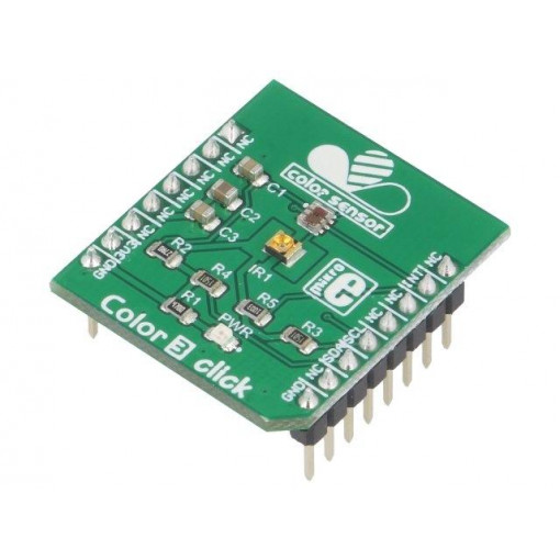 COLOR 3 CLICK; Click board; colour sensor; GPIO,I2C; TCS3771; 3.3VDC; MIKROELEKTRONIKA