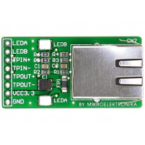 ETHERNET CONNECTOR; Expansion board; RJ45; Interface: Ethernet; prototype board; MIKROELEKTRONIKA