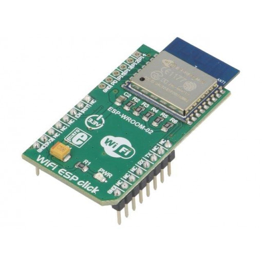 WIFI ESP CLICK; Click board; WiFi; UART,WiFi; ESP-WROOM-02; mikroBUS connector; MIKROELEKTRONIKA