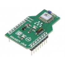 RN4871 CLICK; Click board; mikroBUS connector; Interface: UART; Comp: RN4871; MIKROELEKTRONIKA
