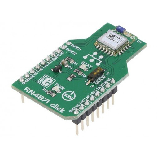 RN4871 CLICK; Click board; mikroBUS connector; Interface: UART; Comp: RN4871; MIKROELEKTRONIKA