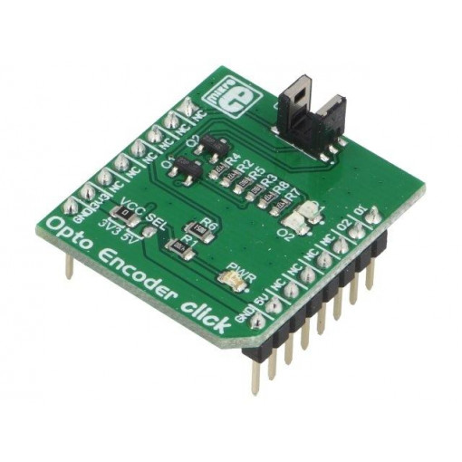 OPTO ENCODER CLICK; Click board; opto encoder; I2C; TCUT1600X01; mikroBUS connector; MIKROELEKTRONIKA