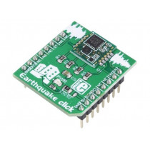 EARTHQUAKE CLICK; Click board; vibration sensor; I2C; D7S; mikroBUS connector; MIKROELEKTRONIKA