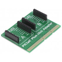 PICTAIL PLUS CLICK ADAPTER; Multiadapter; mikroBUS socket x4; Comp: MCP3204; MIKROELEKTRONIKA