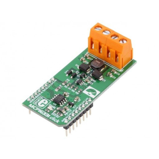 MCP16331 CLICK; Click board; voltage regulator; SPI; MCP16331; 3.3/5VDC; MIKROELEKTRONIKA