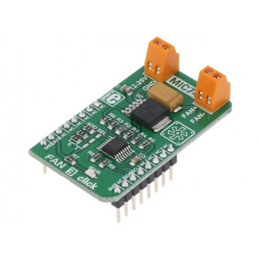 FAN 3 CLICK; Click board; fan controller; I2C; MIC29152,MIC74; 3.3VDC; MIKROELEKTRONIKA