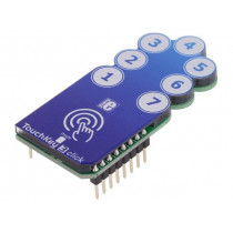 TOUCHKEY 3 CLICK; Click board; 7-button capacitive keypad; GPIO,SPI; AT42QT1110; MIKROELEKTRONIKA