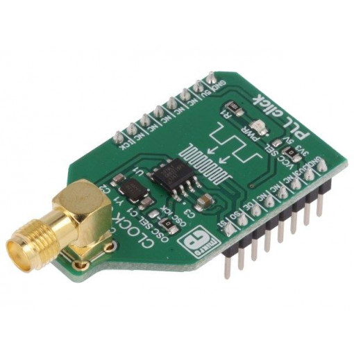 RTC 6 CLICK; Click board; PLL generator; GPIO; ICS501; SMA,mikroBUS connector; MIKROELEKTRONIKA