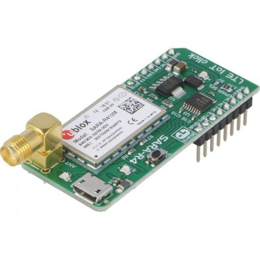 LTE IOT CLICK; Click board; LTE Cat 1; UART,USB; SARA-R410M; mikroBUS connector; MIKROELEKTRONIKA