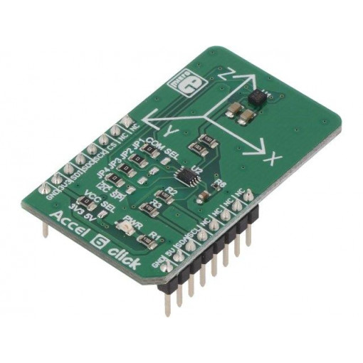 ACCEL 6 CLICK; Click board; accelerometer; I2C,SPI; BMA280; mikroBUS connector; MIKROELEKTRONIKA