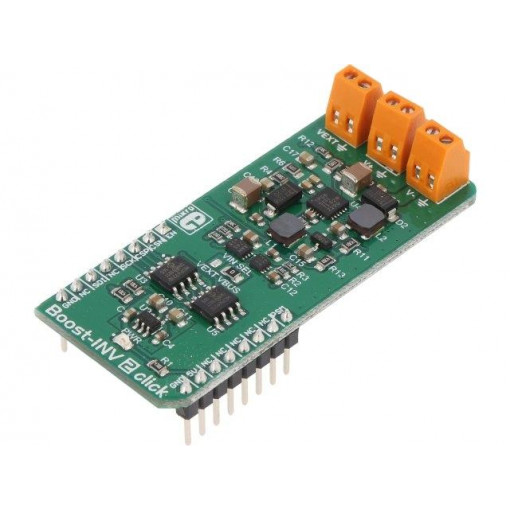 BOOST-INV 2 CLICK; Click board; DC/DC converter; GPIO,SPI; TPS65131; 5VDC; MIKROELEKTRONIKA