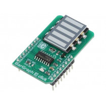 BARGRAPH 3 CLICK; Click board; LED strap; GPIO,PWM,SPI; 74HC595,SMA-B500LE; MIKROELEKTRONIKA