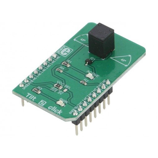 TILT 2 CLICK; Click board; tilt sensor; GPIO; RB-441-45; mikroBUS connector; MIKROELEKTRONIKA