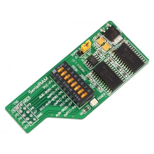 SERIAL RAM BOARD; Expansion board; IDC10; Features: 8kB SRAM memory; Interface: SPI; MIKROELEKTRONIKA