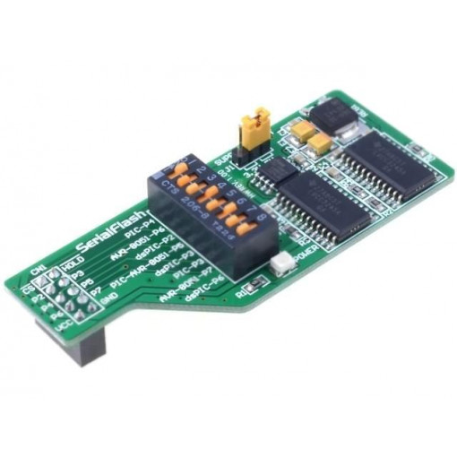 SERIALFLASH BOARD; Expansion board; IDC10; Features: 8Mbit Flash memory; MIKROELEKTRONIKA