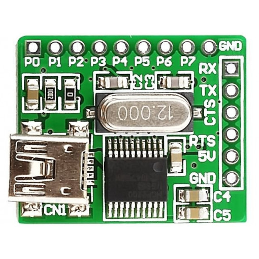 USB UART 2 BOARD; Expansion board; USB B; Features: MCP2200; Interface: UART,USB; MIKROELEKTRONIKA