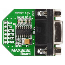 MAX3232 BOARD; Expansion board; D-Sub 9pin; Features: MAX3232; prototype board; MIKROELEKTRONIKA
