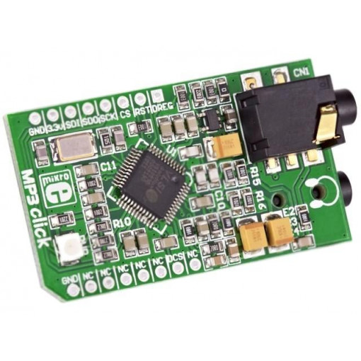MP3 CLICK; Click board; MP3; SPI; VS1053; Jack 3,5mm,mikroBUS connector; MIKROELEKTRONIKA