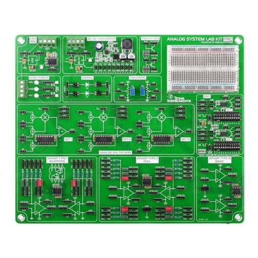 ANALOG SYSTEM LAB KIT PRO; Dev.kit: TI; Application: for analogue IC's; MIKROELEKTRONIKA ANALOG SYSTEM LAB KIT PRO; Dev.kit: TI; Application: for analogue IC's; MIKROELEKTRONIKA