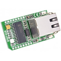 ETH CLICK; Click board; Ethernet controller; SPI; ENC28J60; 3.3VDC; MIKROELEKTRONIKA