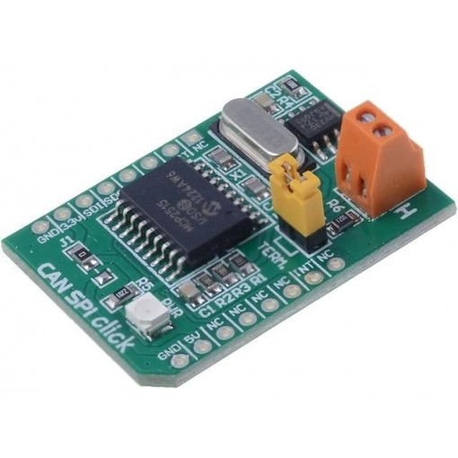 CAN-SPI CLICK 3.3V; Click board; converter; CAN,SPI; SN65HVD230; mikroBUS connector; MIKROELEKTRONIKA