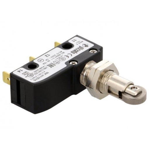 MK H11D15; Microswitch SNAP ACTION; with roller; 16A/250VAC; 16A/300VDC; PIZZATO ELETTRICA