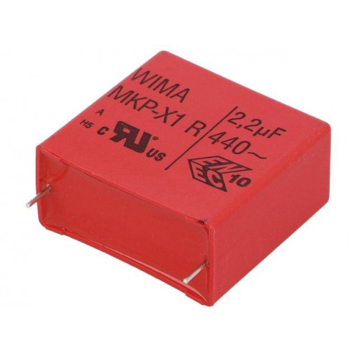 MKX14W42207G00KSSD; Capacitor: polypropylene; X1; 2.2uF; 440VAC; ±10%; THT; WIMA MKX14W42207G00KSSD; Capacitor: polypropylene; X1; 2.2uF; 440VAC; ±10%; THT; WIMA