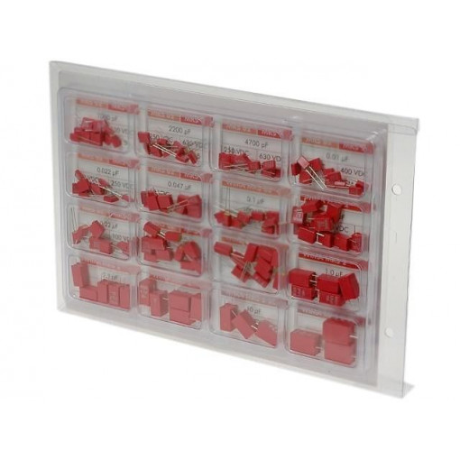 MKS-KIT; Kit: capacitors; No.of val: 24; 1nF÷22uF; 131pcs; THT; WIMA