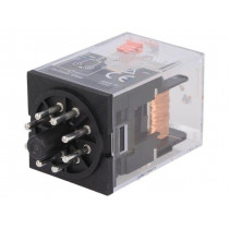 MKS2P AC24; Relay: electromagnetic; DPDT; Ucoil: 24VAC; 10A/250VAC; 10A/30VDC; OMRON