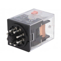 MKS2P DC24; Relay: electromagnetic; DPDT; Ucoil: 24VDC; 10A/250VAC; 10A/30VDC; OMRON