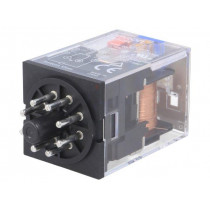 MKS2PI DC24; Relay: electromagnetic; DPDT; Ucoil: 24VDC; 10A/250VAC; 10A/30VDC; OMRON