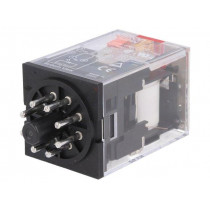 MKS2PIN AC24; Relay: electromagnetic; DPDT; Ucoil: 24VAC; 10A/250VAC; 10A/30VDC; OMRON