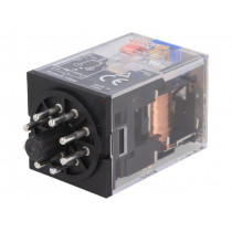MKS2PIN DC24; Relay: electromagnetic; DPDT; Ucoil: 24VDC; 10A/250VAC; 10A/30VDC; OMRON