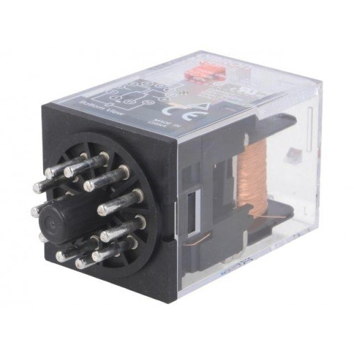 MKS3P-5 DC24; Relay: electromagnetic; 3PDT; Ucoil: 24VDC; 10A/250VAC; 10A/30VDC; OMRON