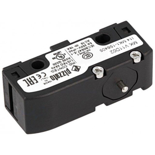 MK V11D02; Microswitch SNAP ACTION; with pin; SPDT; 6A/250VAC; 5A/24VDC; PIZZATO ELETTRICA
