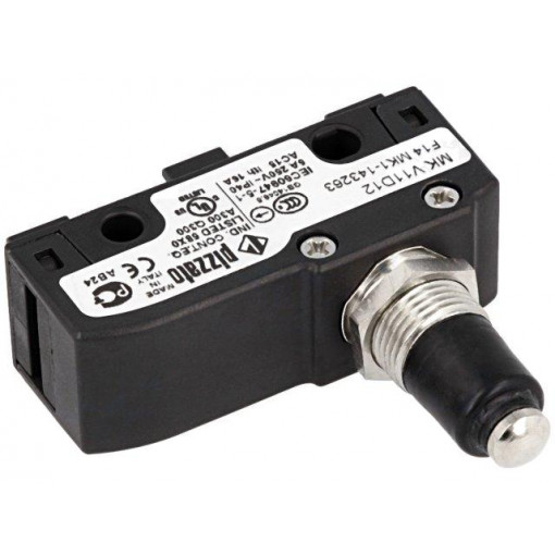 MK V11D12; Microswitch SNAP ACTION; with pin; SPDT; 6A/250VAC; 5A/24VDC; PIZZATO ELETTRICA