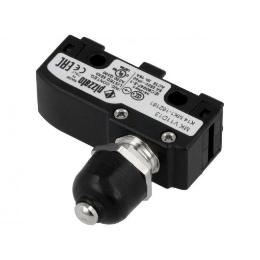 MK V11D13; Microswitch SNAP ACTION; with pin; SPDT; 6A/250VAC; 5A/24VDC; PIZZATO ELETTRICA