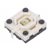 ML4L12GQR; Microswitch TACT; SPST-NO; Pos: 2; 0.05A/12VDC; SMT; LED; green; DIPTRONICS