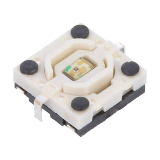 ML4L12GQR; Microswitch TACT; SPST-NO; Pos: 2; 0.05A/12VDC; SMT; LED; green; DIPTRONICS