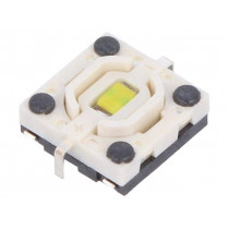 ML4L12WQR; Microswitch TACT; SPST-NO; Pos: 2; 0.05A/12VDC; SMT; LED; white; DIPTRONICS