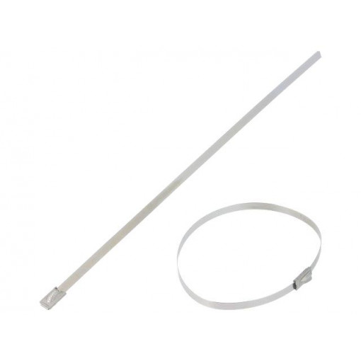 MLT2S-CP; Cable tie; L: 201mm; W: 4.6mm; stainless steel AISI 304; 890N; PANDUIT