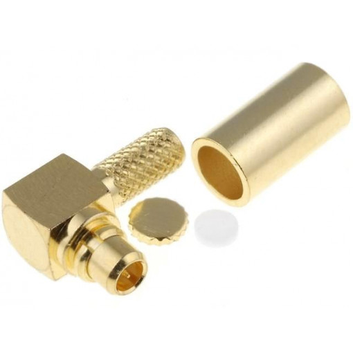 MMCX-01; Plug; MMCX; male; angled 90°; 50Ω; RG174,RG188,RG316; for cable; NINIGI MMCX-01; Plug; MMCX; male; angled 90°; 50Ω; RG174,RG188,RG316; for cable; NINIGI
